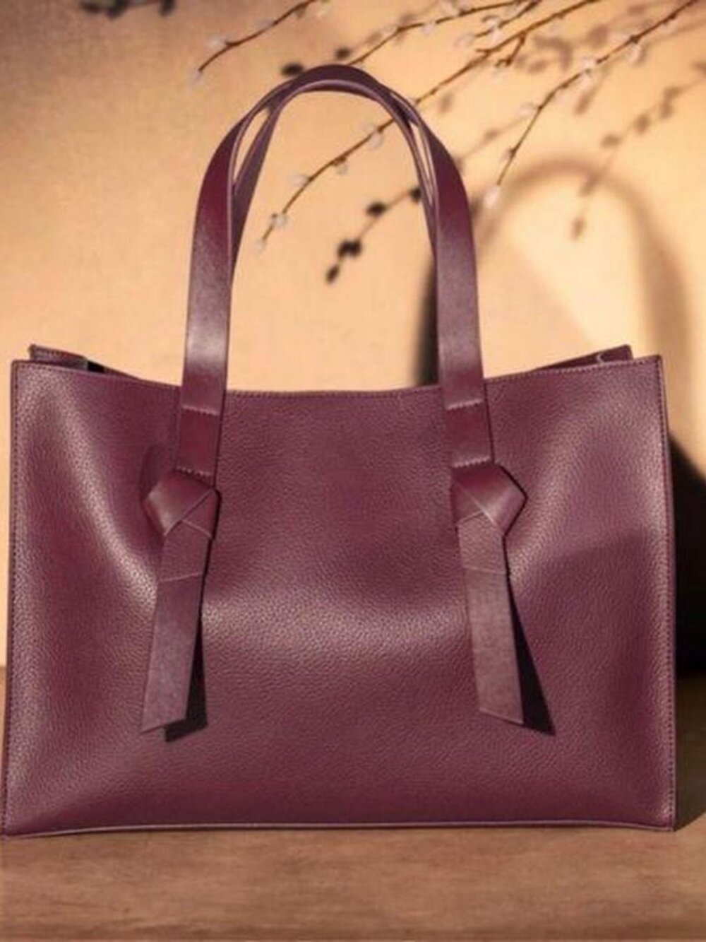 Rachel Zoe Burgundy Red Leather Tote Bag NWT